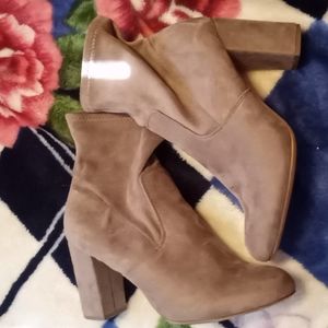 Sock Suede Booties